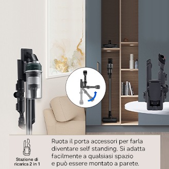 Aspirapolvere senza filo Samsung Jet 85S Premium 250W VS70H25WPT Teal Green