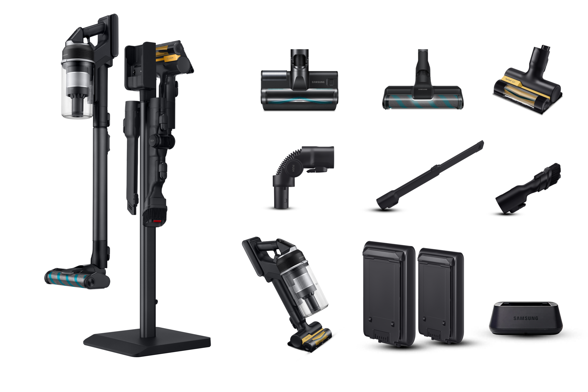 Aspirapolvere senza filo Samsung Jet 95S Complete Extra 280W VS70H28GEK Satin Black