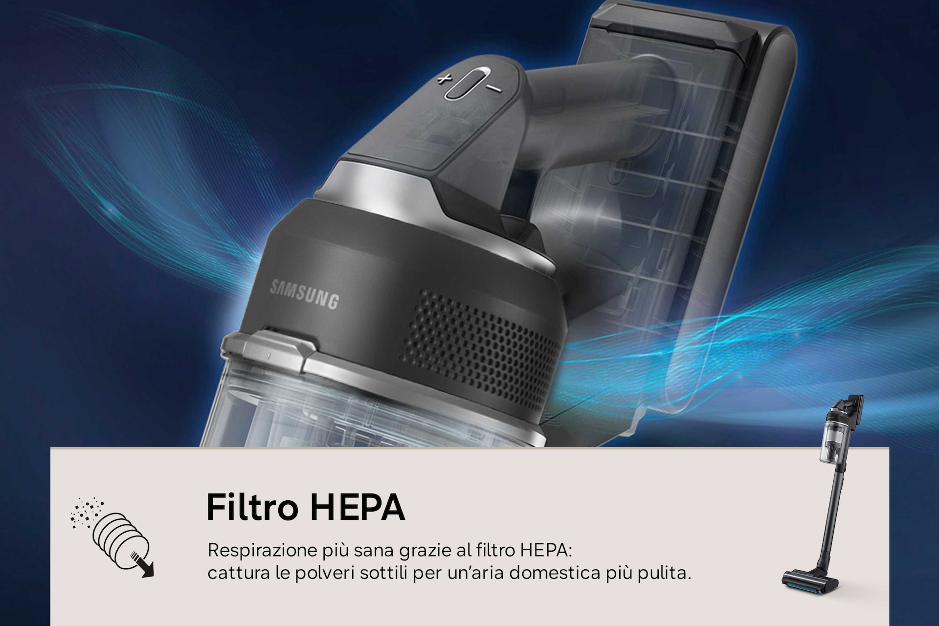 Aspirapolvere senza filo Samsung Jet 95S Complete Extra 280W VS70H28GEK Satin Black