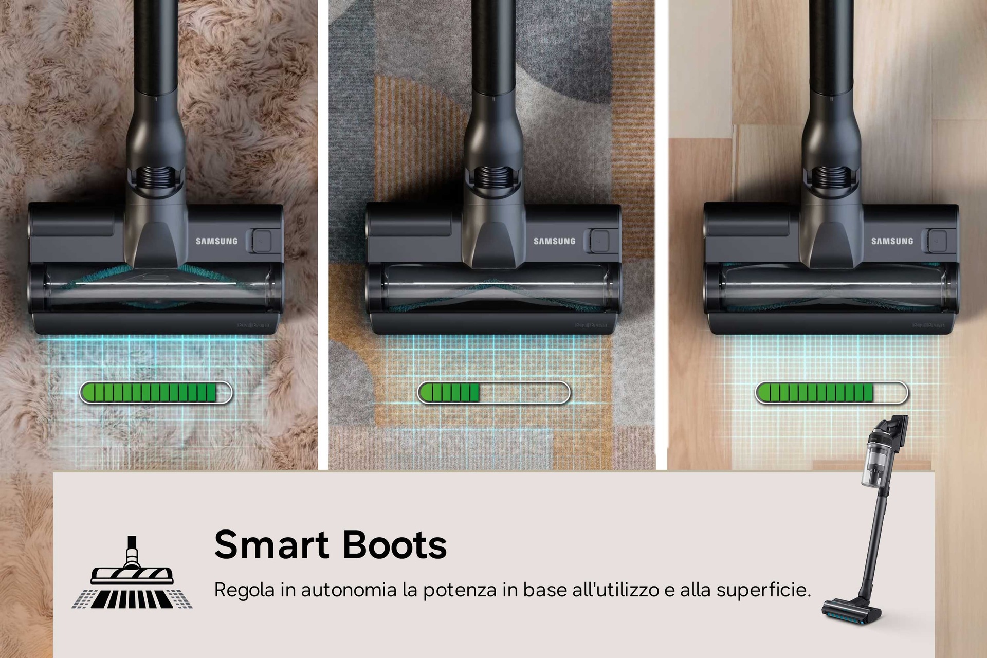 Aspirapolvere senza filo Samsung Jet 95S Complete Extra 280W VS70H28GEK Satin Black