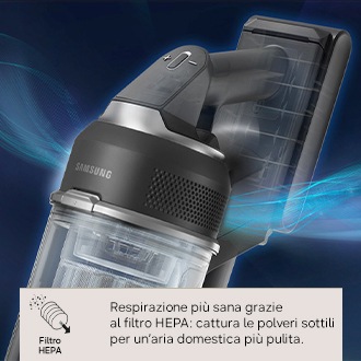 Aspirapolvere senza filo Samsung Jet 95S Complete Extra 280W VS70H28GEK Satin Black