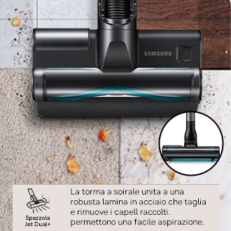 Aspirapolvere senza filo Samsung Jet 95S Complete Extra 280W VS70H28GEK Satin Black
