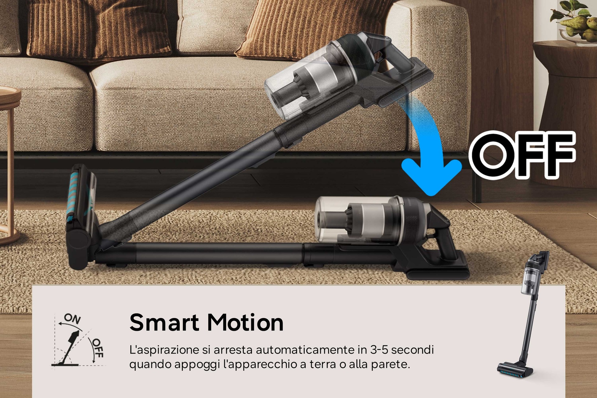 Aspirapolvere senza filo Samsung Jet 95S Complete Extra 280W VS70H28GEK Satin Black