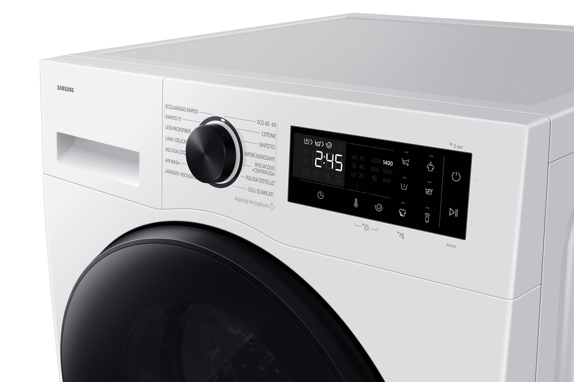 Combo AI Ecobubble™ and AI Energy Mode 9kg + 6kg Panel-Control White 