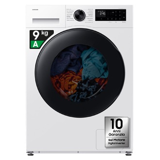 Lavasciuga Samsung Crystal Clean 9/6Kg WD90HG5U34BEET ‎ ‎ ‎ Bianco
