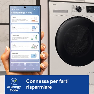 Lavasciuga Samsung Crystal Clean 9/6Kg WD90HG5U34BEET ‎ ‎ ‎ Bianco