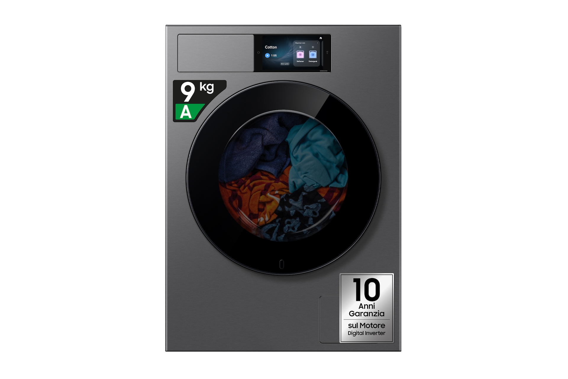 Lavatrice Samsung Bespoke AI Laundry 9kg WF90H09C4ST2 Gray