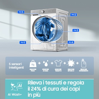 Lavatrice Samsung Bespoke AI Laundry 9kg WF90H09C4ST2 Gray