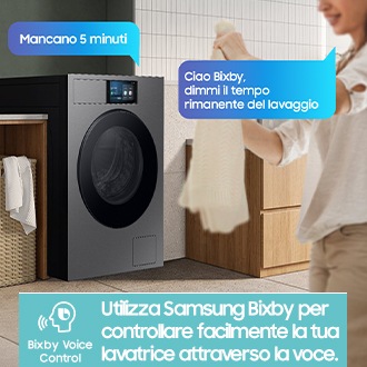 Lavatrice Samsung Bespoke AI Laundry 9kg WF90H09C4ST2 Gray