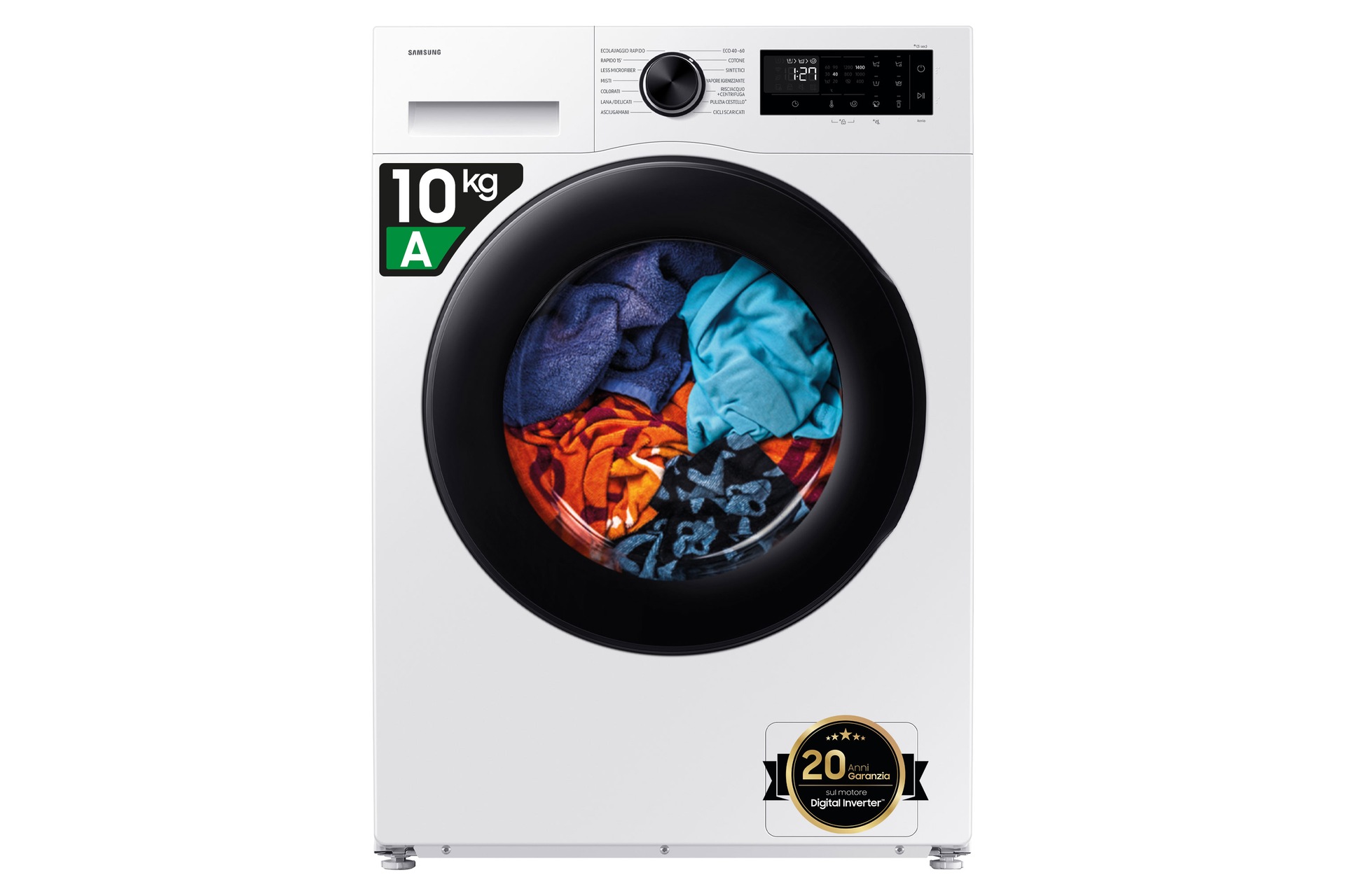 Lavatrice Samsung Crystal Clean 10Kg WW10FG5U34AEET White