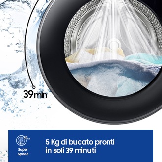 Lavatrice Samsung Crystal Clean 10Kg WW10FG5U34AEET White