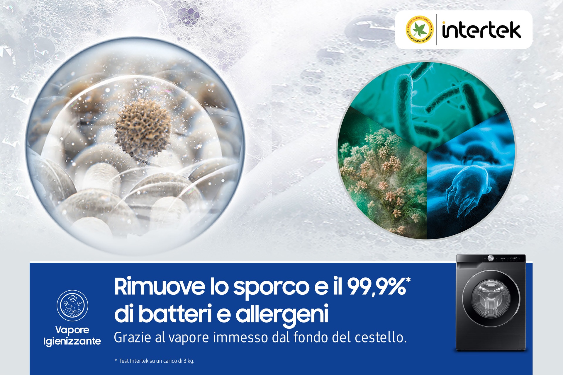 Lavatrice Samsung AI Control Ecodosatore 10Kg WW10FG6U94LBU3 Black