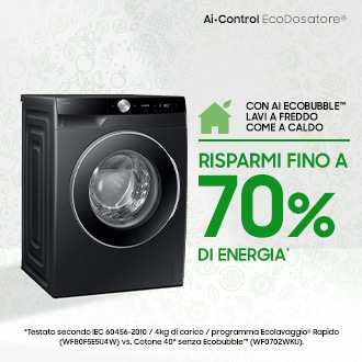 Lavatrice Samsung AI Control Ecodosatore 10Kg WW10FG6U94LBU3 Black