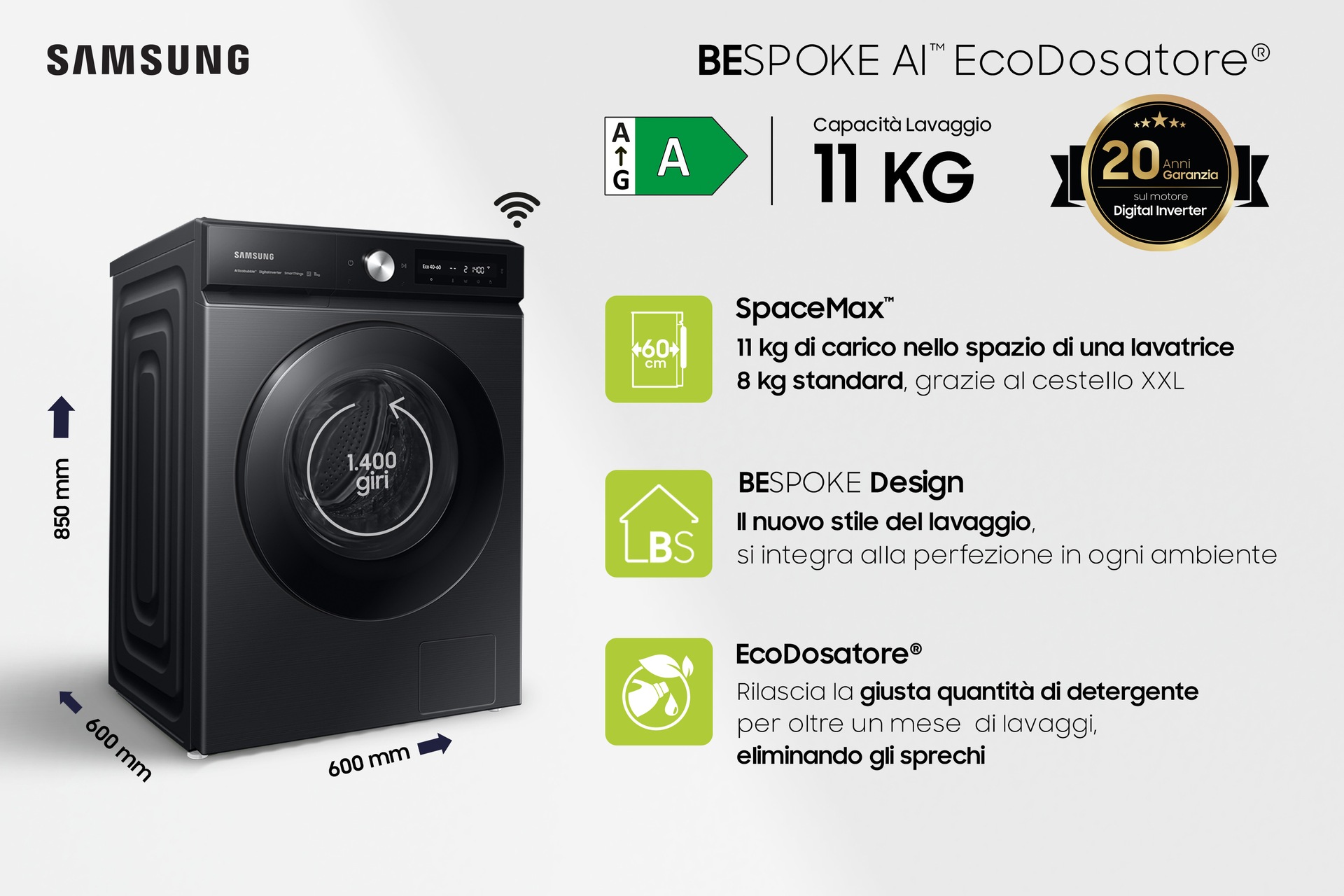 WW11BB744DGBS3 lavatrice