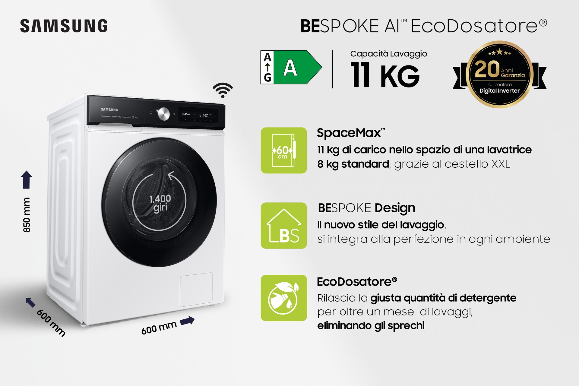 WW11BB744DGES3 lavatrice