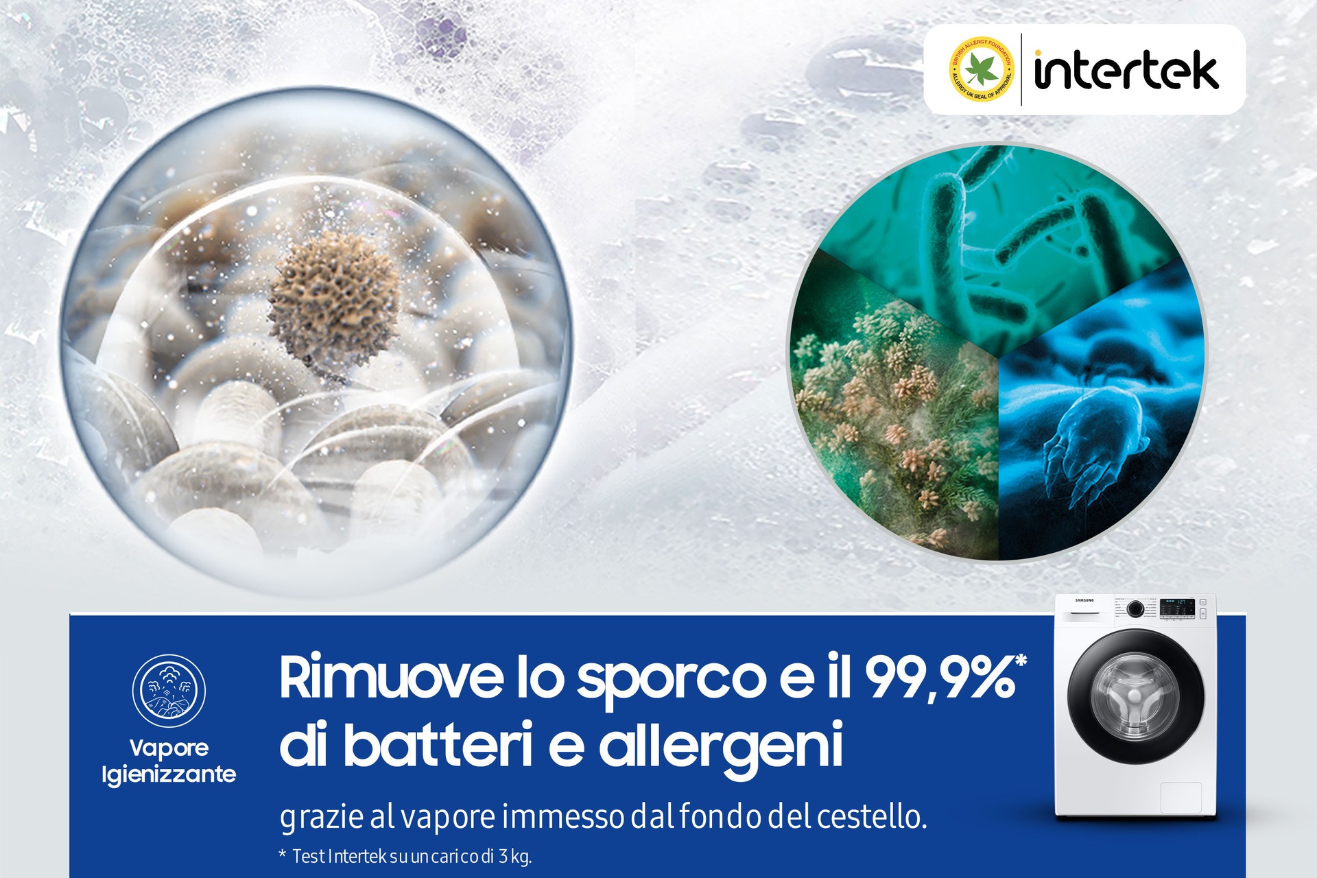 Lavatrice Crystal Clean 11Kg WW11BGA046AEET 1400rpm 11kg Bianco