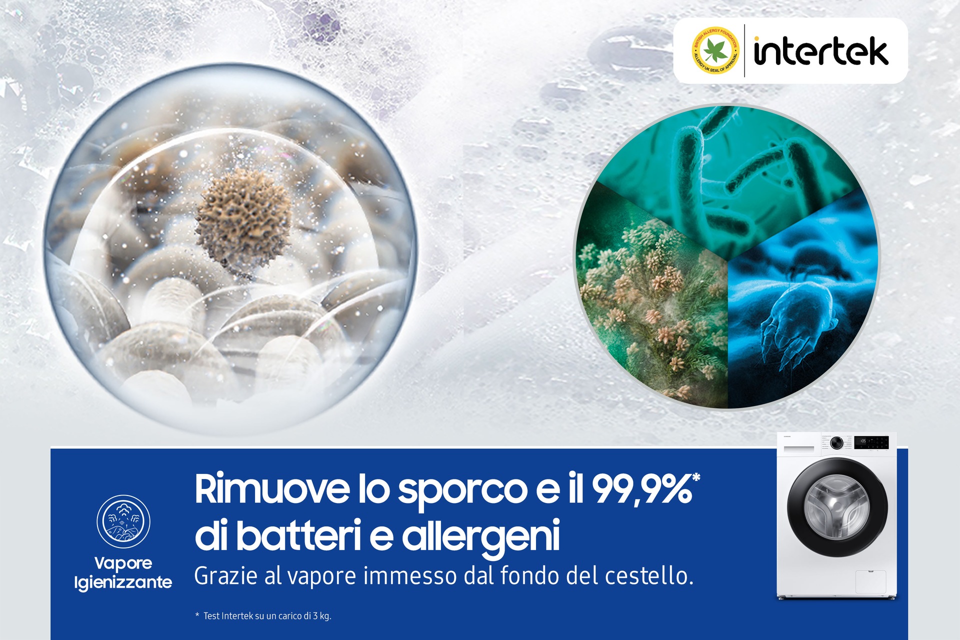 Lavatrice Samsung Crystal Clean Slim 8Kg WW80FG5L32AEET White