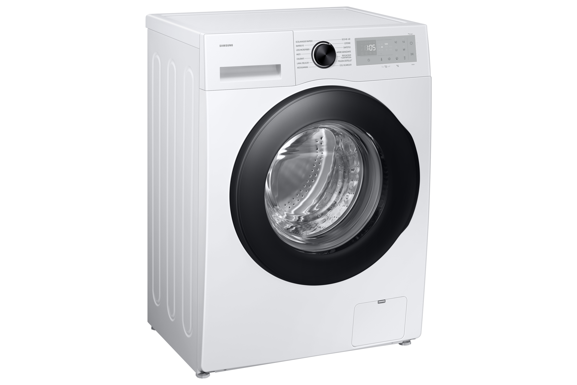Laundry with Grade A Energy Efficiency and AI Ecobubble 8kg L-Perspective White 