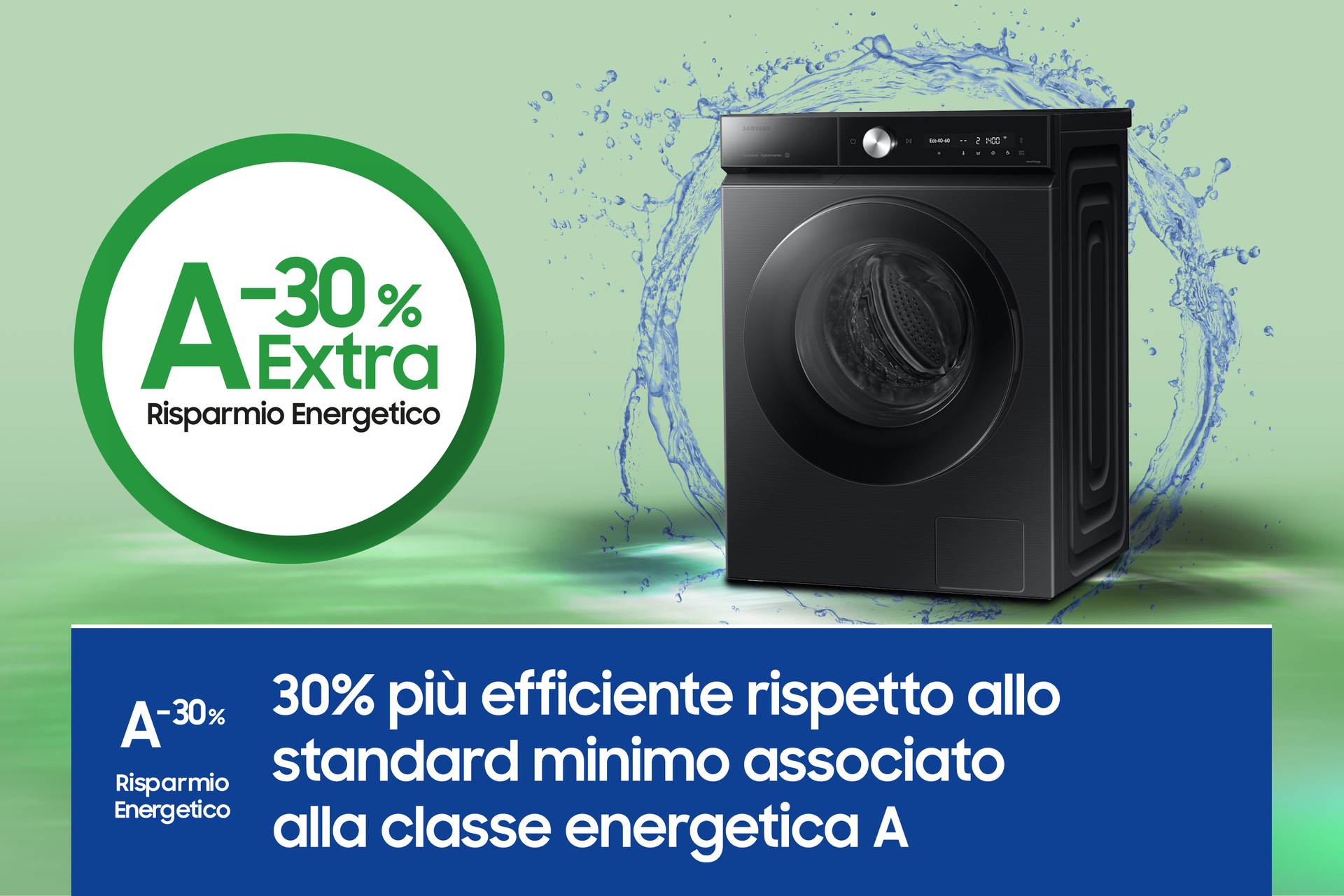 Lavatrice Samsung Bespoke AI™ Quickdrive 9kg WW90DB8U95GBU3 Black