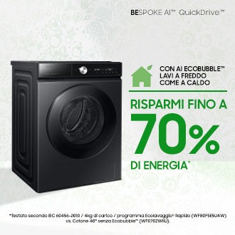 Lavatrice Samsung Bespoke AI™ Quickdrive 9kg WW90DB8U95GBU3 Black