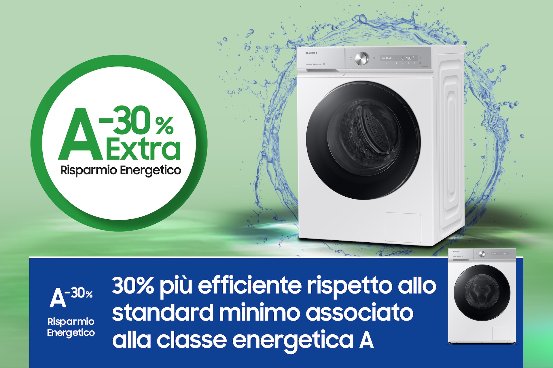 Lavatrice Samsung Bespoke AI™ Quickdrive 9kg WW90DB8U95GHU3 White