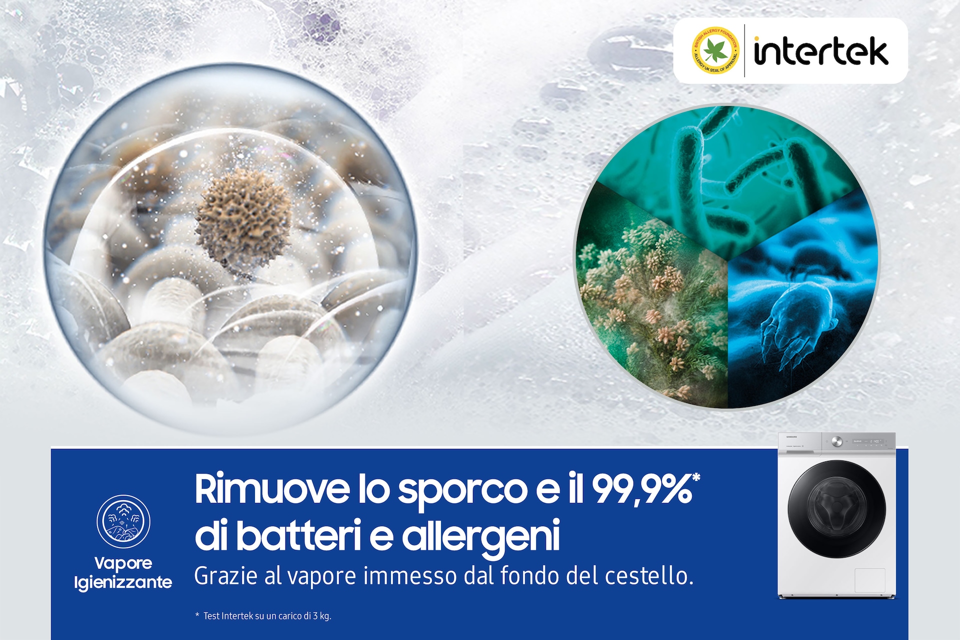 Lavatrice Samsung Bespoke AI™ Quickdrive 9kg WW90DB8U95GHU3 White