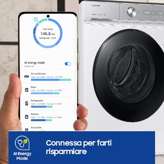 Lavatrice Samsung Bespoke AI™ Quickdrive 9kg WW90DB8U95GHU3 White