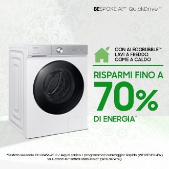 Lavatrice Samsung Bespoke AI™ Quickdrive 9kg WW90DB8U95GHU3 White