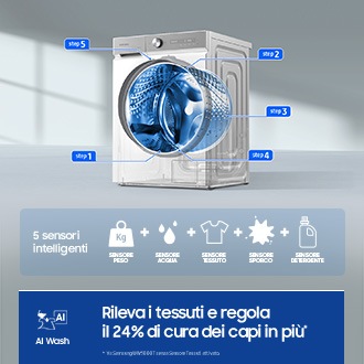 Lavatrice Samsung Bespoke AI™ Quickdrive 9kg WW90DB8U95GHU3 White