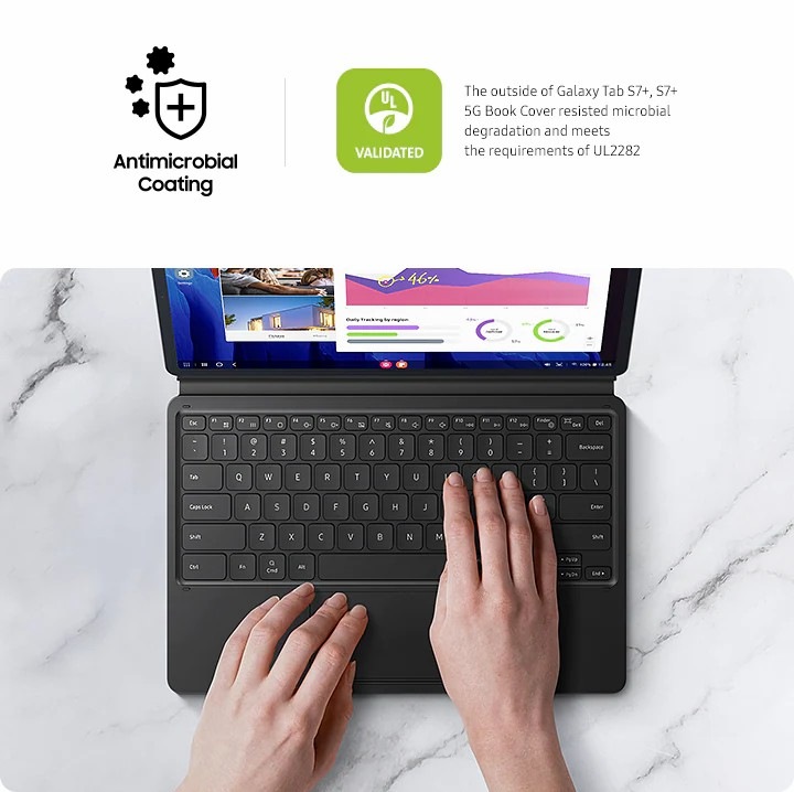 キーボードカバー | Galaxy Tab S8+ Book Cover Keyboard Black 