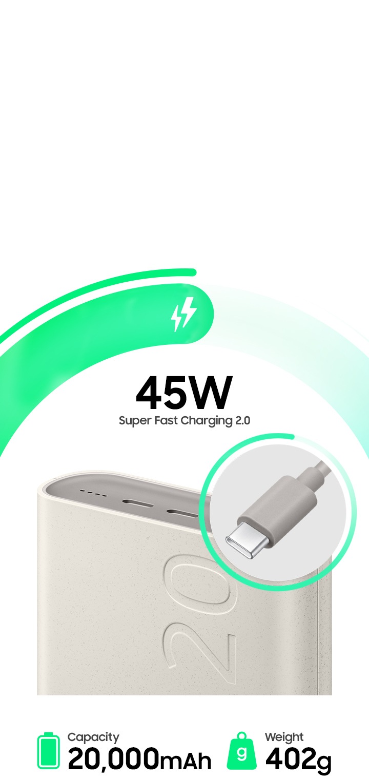 45W Battery Pack 20,000mAh（EB-P4520） | バッテリーパック | Samsung Japan 公式