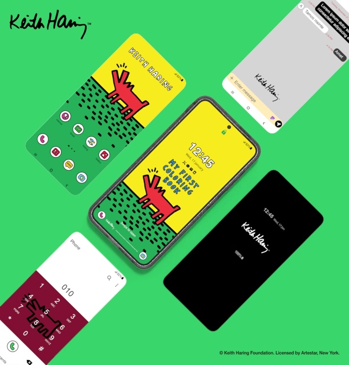 Galaxy S24 Keith Haring Barking Impression Case Yellow