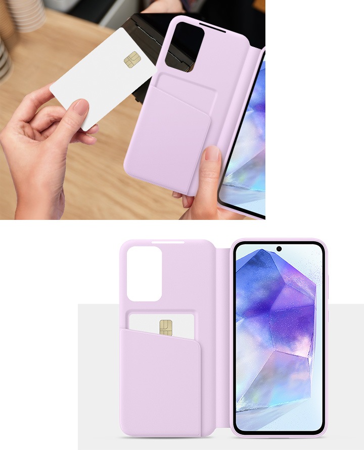 Galaxy A55 Smart View Wallet Case White | ケース・カバー | Samsung