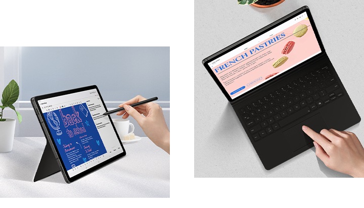 国内版GalaxyTabS9+/bookcover keyboard Galaxy Tab S10 FE｜Tab S9｜Tab S9 FE Book Cover Keyboard