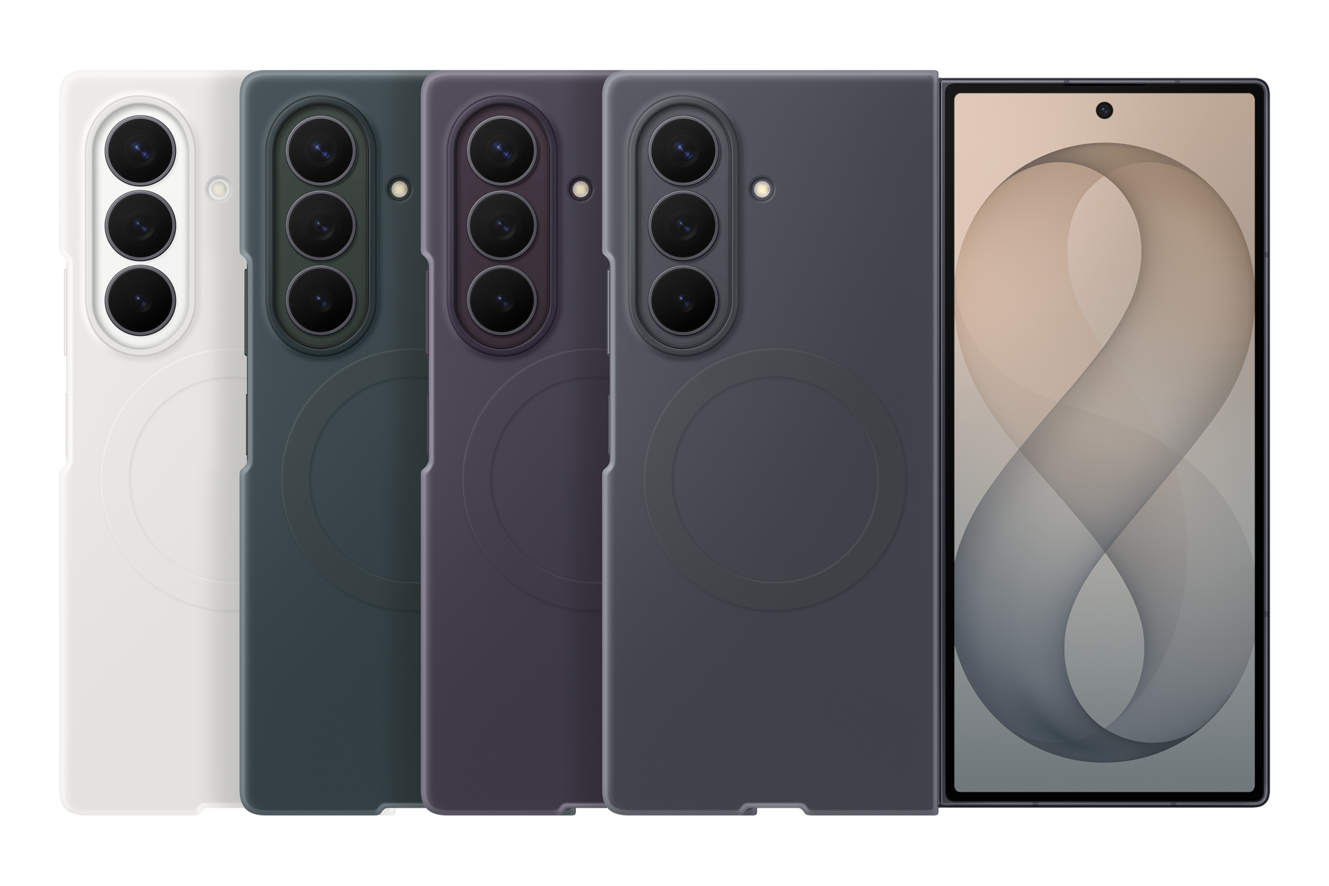 Galaxy Z Fold8 Ultra Silicone Magnet Case Set-Cut Violet Shadow 