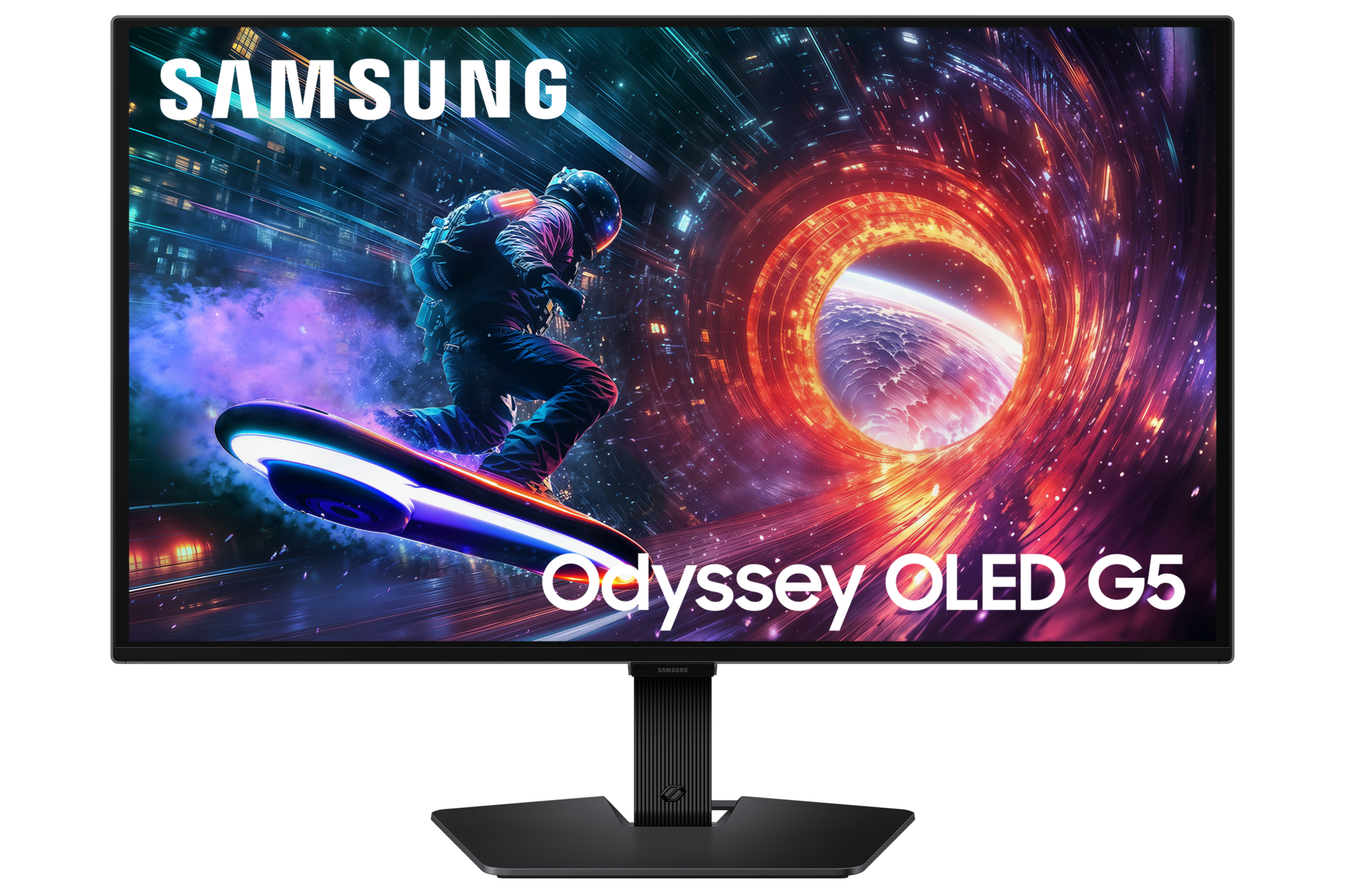 27" Odyssey OLED G5 G50SF QHD 180Hz Gaming Monitor Front2 Black 