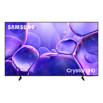 43/50/55/65" Crystal UHD U8000F 4K Smart TV (2025) KZ Front2 Black 