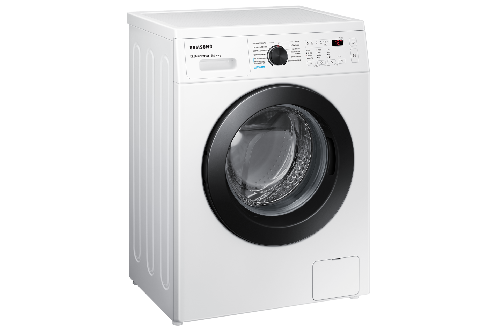 7kg WW4100A Front load Washer and Dryers with EcoBubble™ and Hygiene Steam WW60AK4S00CELT L-Perspective White 