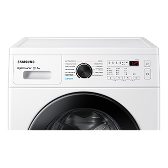 7kg WW4100A Front load Washer and Dryers with EcoBubble™ and Hygiene Steam WW60AK4S00CELT Front-Detail White 