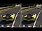 During in-game gameplay of race car game, a zoom-in call out graphic magnifies the corner of the race car, and the words 'Screen Tearing' appear. There is a comparison between before AMD FreeSync Premium Pro is applied and after on a split screen.