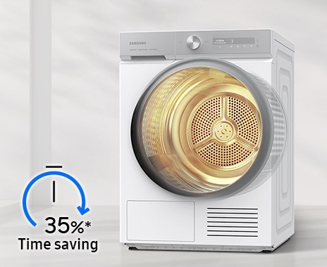 QuickDrive™ saves 35%"* of drying time.