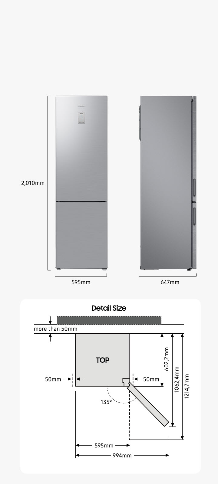 BMF холодильник RB5000A RB37A5411SA/WT серебряный | Samsung Казахстан