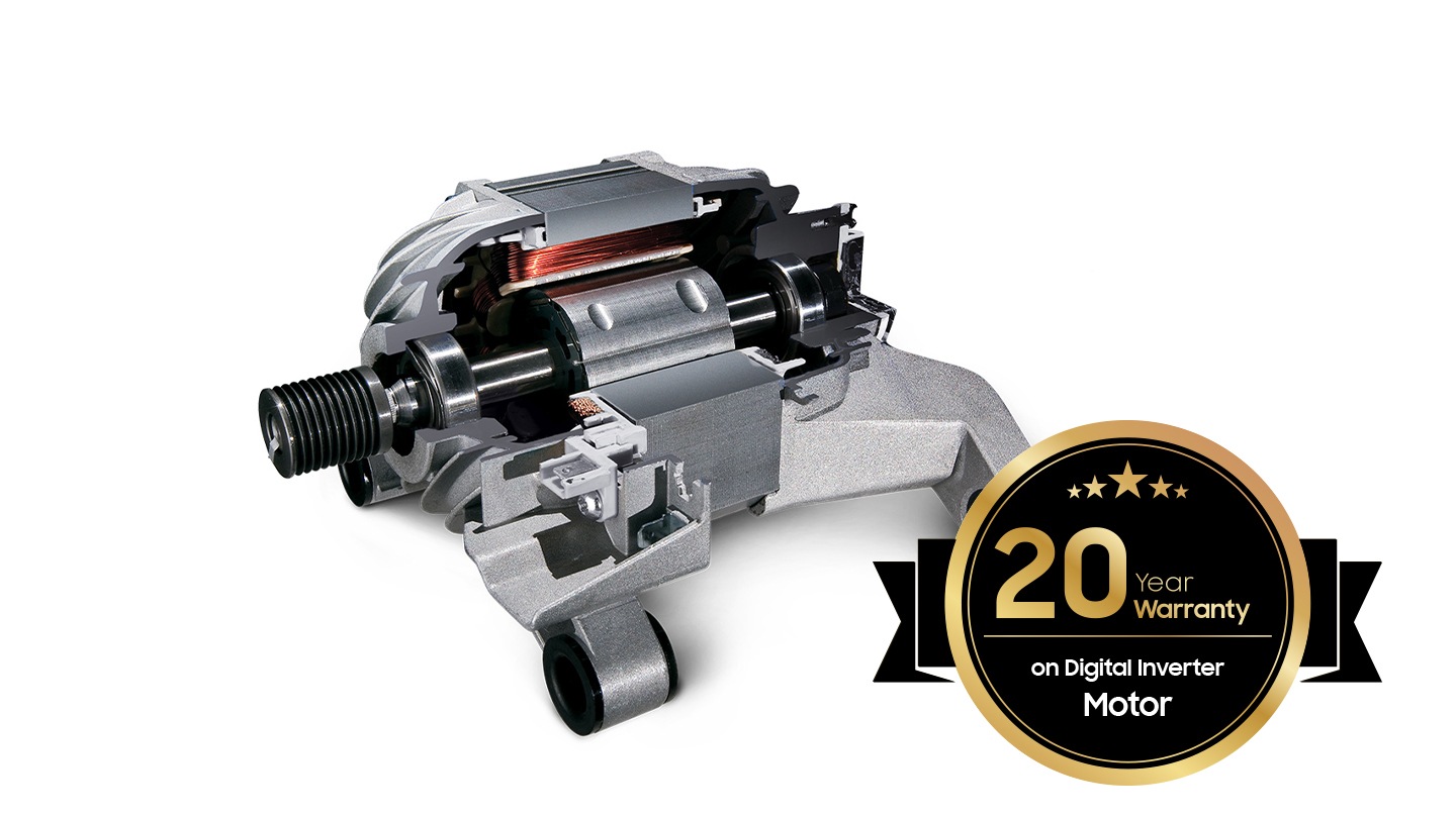 WW7400T has a 20-year warranty on the Digital Inverter Motor.
