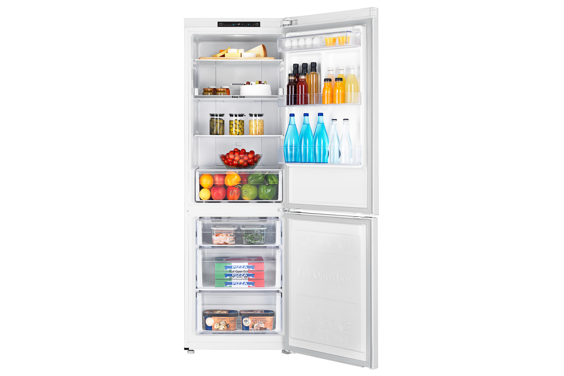 front-open-with-food White