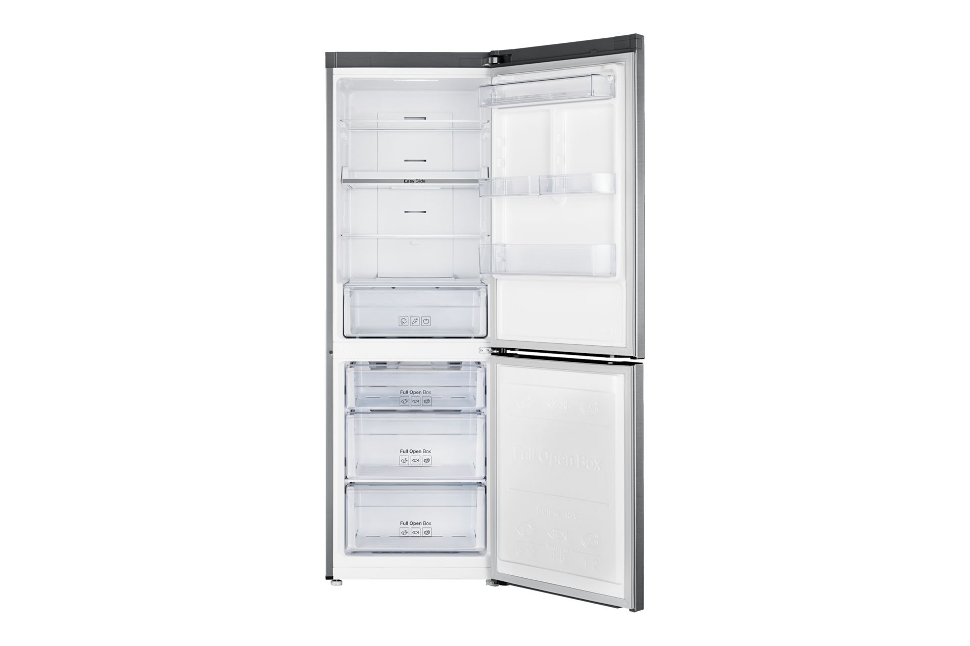 RB2000 Bottom Freezer Refrigerator with Space Efficiency RB30A32N0WW/WT Front-Open Silver 