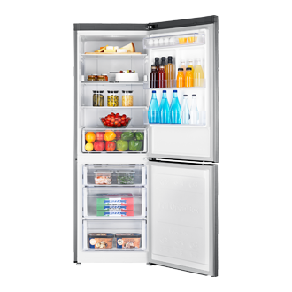 RB2000 Bottom Freezer Refrigerator with Space Efficiency RB30A32N0WW/WT Front-Open-With-Food Silver 