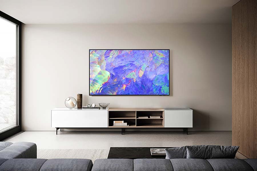 Crystal UHD CU8500 is displaying picture with Dynamic Crystal Color in the living room