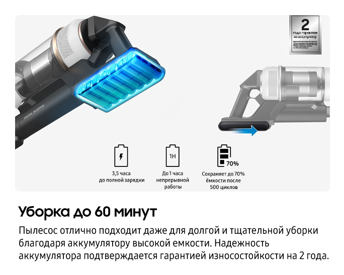 200W Вертикальный пылесос Jet™ 75 Pro Spray Spinning Серебро