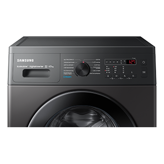 7kg WW4100A Front load Washer and Dryers with EcoBubble™ and Hygiene Steam WW65AK4S21 Front-Detail Refined Inox 