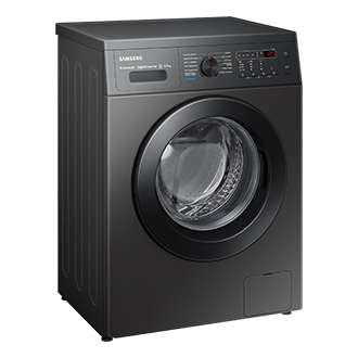 7kg WW4100A Front load Washer and Dryers with EcoBubble™ and Hygiene Steam WW65AK4S21 L-Perspective Refined Inox 